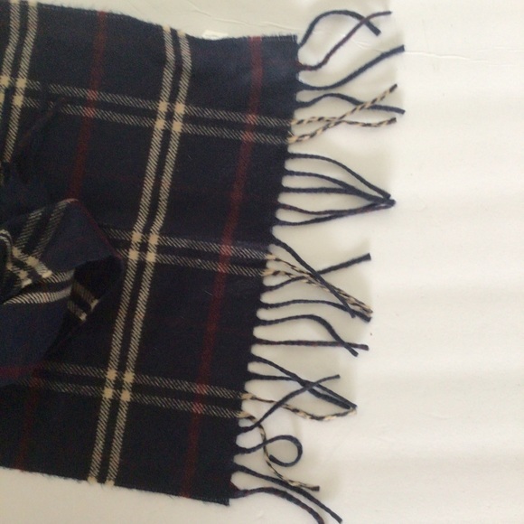 TARTAN PLAID NAVY BLUE SCARF UNISEX - Picture 4 of 12